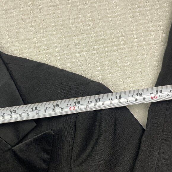 VTG Gala x Thos priestley & sons Mohair / Wool Blazer Sz 41R Black England Made - Picture 7 of 16